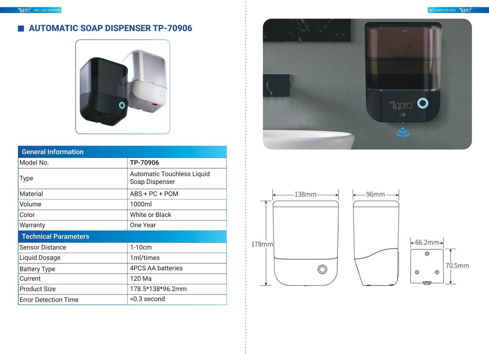 Thiết bị vệ sinh cảm ứng TPPRO Catalogue và Bảng giá mới nhất  /Page 8